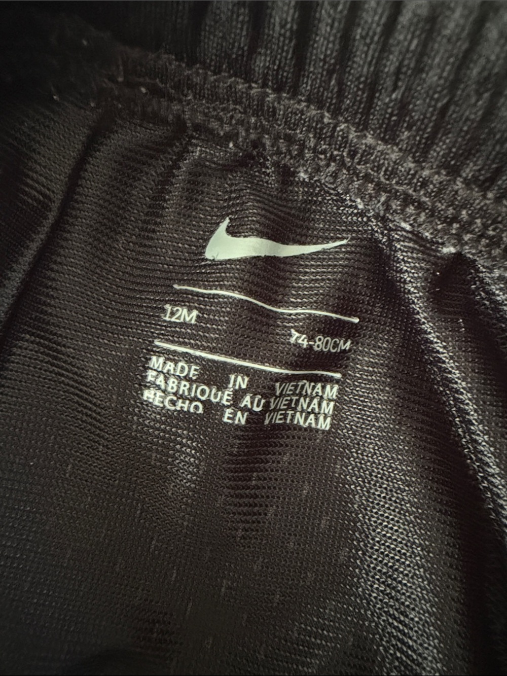 Nike Baby Black Athletic Shorts w/ Pink Swoosh - Picture 3 of 4